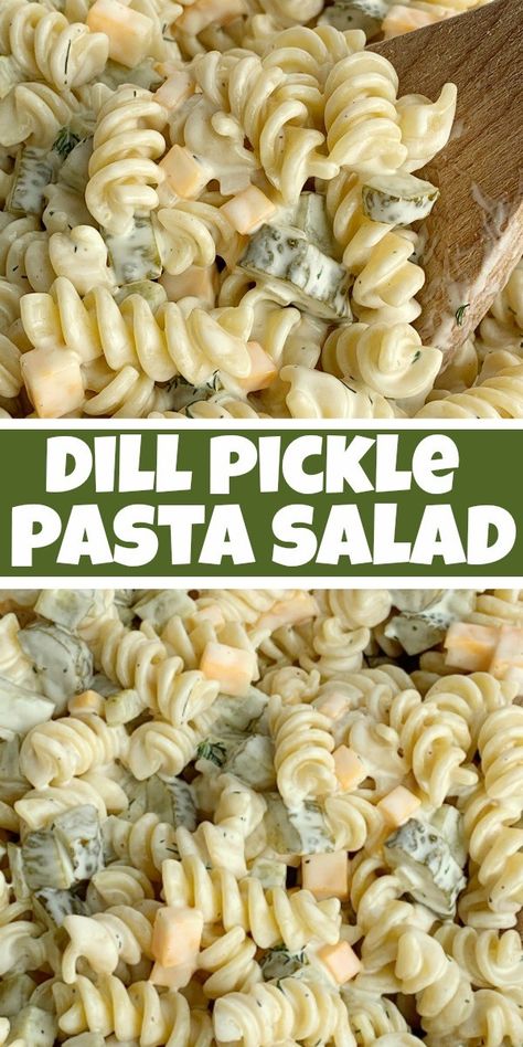 Homemade Cold Pasta Salad, Dinner For 2 Picky Eaters, Recipes That Travel Well Potluck, Easy Blue Collar Meals, Pickle And Cheese Pasta Salad, Sweet Pickle Pasta Salad, Fresh Dill Recipes Chicken, Summer Easy Salads, Not Cold Lunch Ideas