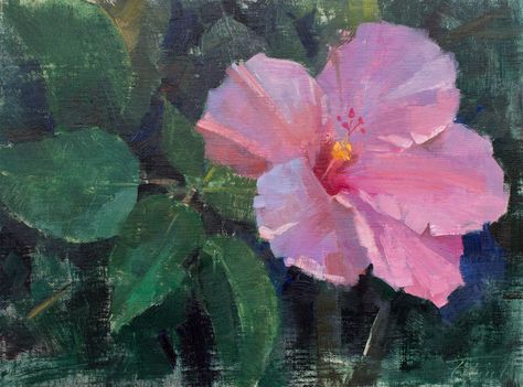 A small one by Patrick Saunders from the Lighthouse ArtCenter's Plein Air Festival. Painted at The Society of the Four Arts in Palm Beach, Florida. "Four Arts Floral" (oil on linen, 9"x12"). #patricksaunders #patricksaundersfineart #patricksaundersfinearts #saundersfinearts #pleinairstreaming #lighthouseartcenter #palmbeach #florida #hibiscus #floral #oilpainting #flowerpainting Hibiscus Oil Painting, Abstract Inspiration, Painting Landscapes, Life Paintings, Floral Oil, Palm Beach Florida, Flower Paintings, The Lighthouse, Painting Still Life