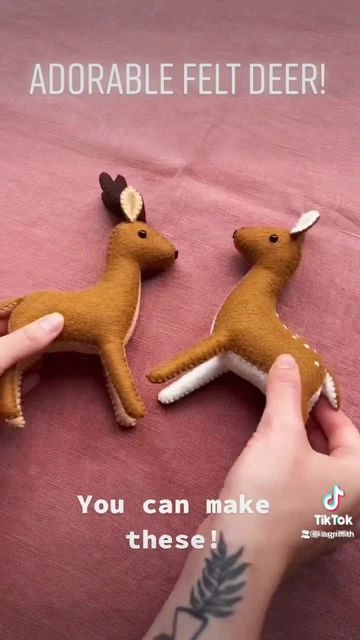 @feltpaperscissorsshop on Instagram: "This month’s DIY animal stuffie is an adorable felt deer that Krista designed. Our felt deer would look super cute on a woodland-themed shelf or mantel. Or you can always craft it as a toy for kids. **Tap link in bio to shop our felt colors** #feltprojects #feltproject #feltcrafts #feltcraft #feltdecor #feltideas #feltcrafting #felt #feltcrafting #liagriffith #madewithlia" Felt Deer Pattern, Felt Deer, Felt Plushie, Wool Felt Projects, Deer Pattern, Felt Projects, Chill Vibes, Felt Decorations, Toy For Kids