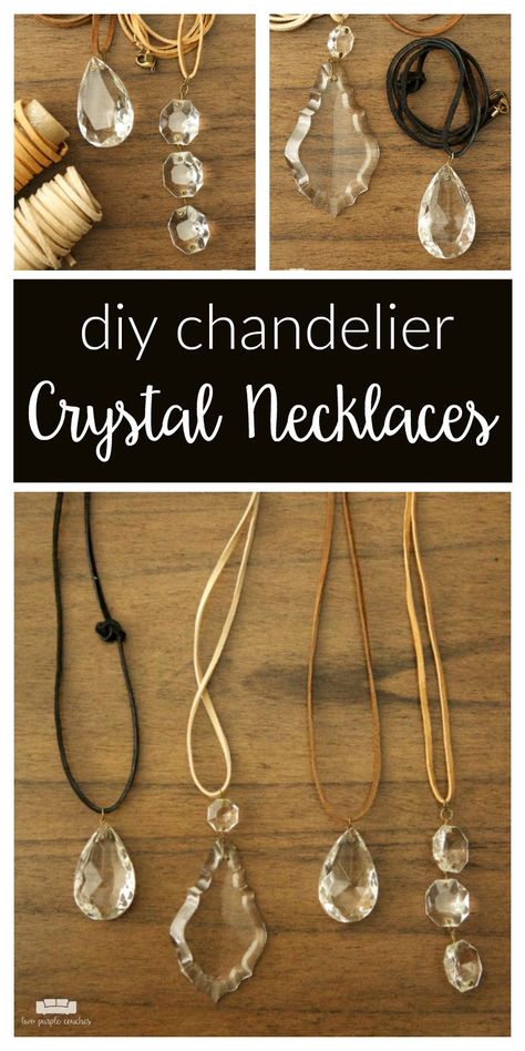 How to create beautiful chandelier crystal necklaces. This is such a fun way to repurpose and upcycle found vintage crystals into gorgeous pendant jewelry! Repurpose Chandelier Crystals, Chandelier Prisms Repurposed, Purple Couches, Chandelier Jewelry, Jewelry By Brand, Chandelier Crystals, Chandelier Crystal, Lucky Brand Jewelry, Crystal Necklaces