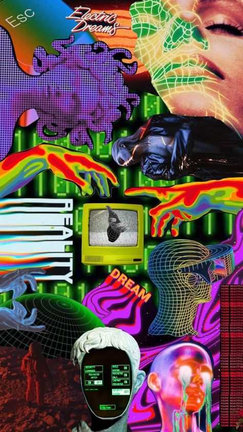 #electric #moodboard #futurism #futuristic #dreams #reality Retro Futurism Music, Futuristic Astethic, Pop Futurism Graphic Design, Futurism Photography, Retro Futurism Graphic, Retrofuturism Aestethic, Pop Futurism, 90s Futurism, Futuristic Moodboard