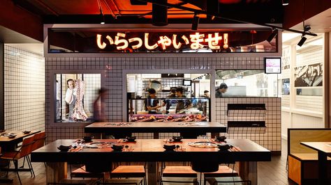 Tetsujin Japanese Interior Design Modern, Restaurant Japanese, Japanese Restaurant Interior, Order And Chaos, Japanese Restaurant Design, Japanese Bar, Ramen Bar, Interior Architects, Japanese Interior Design