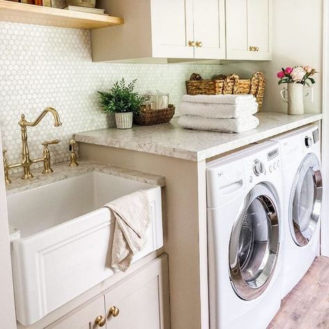 Utility Sinks In Laundry Room Ideas, Laundry Room Sink Ideas, Laundry Room Utility Sink, Galvanized Wash Tub, Sink Skirt, Dream Laundry Room, Sink Ideas, Laundry Room Sink, Mudroom Laundry Room