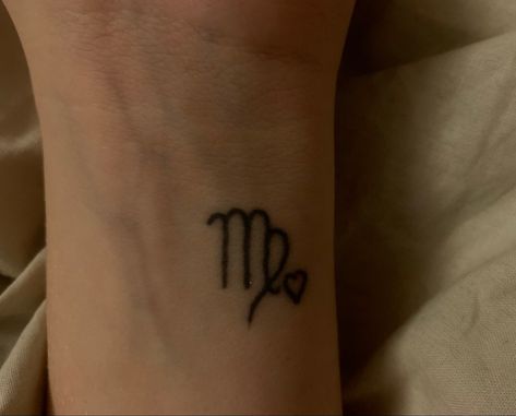 Virgo Cursive Tattoo, Earth Sign Tattoo Virgo, Virgo Tattoo Ideas, Virgo Symbol, Virgo Astrology, Earthy Tattoos, Cursive Tattoos, Virgo Tattoo, Anklet Tattoos