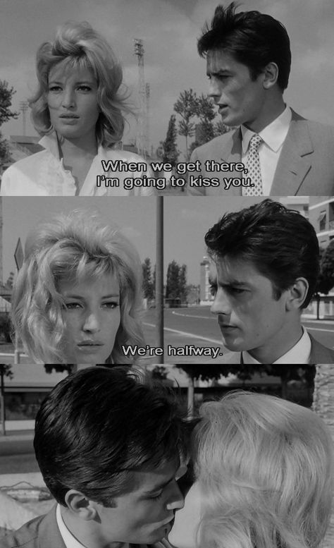 Eclipse (L'eclisse),1962', Italian film by Michelangelo Antonioni, starring Alain Delon and Monica Vitti "I'm going to kiss you" Old Movie Quotes, Monica Vitti, Classic Movie Quotes, Gena Rowlands, Movie Subtitles, Michelangelo Antonioni, Cinema Quotes, Marcello Mastroianni, Faye Dunaway