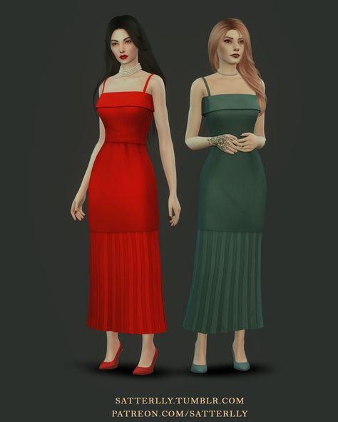 Sims 4 Mm Cc, Sims 4 Cc Folder, Casas The Sims 4, Sims 4 Dresses, Sims 4 Mm, 1960's Dress, Sims 4 Cas, Sims 4 Game, Sims 4 Clothing