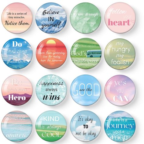 PRICES MAY VARY. Resin+soft Magnetic MOTIVATIONAL MAGNETS - These pretty fridge magnets are printed with various motivation quotes, which can give you more positive energy to face your life and encourage you into a better version of yourself. POWERFUL MAGNETISM - The magnet is not very big, but it is magnetic enough for your daily needs. If you use iron and magnet surfaces, a single magnet can hold at least 5 sheets of A4 paper! “MY” ADVANTAGE - The fridge magnet is made of resin. Its effect is Pretty Fridge, Kitchen Blackboard, Magnets For Fridge, Tiny Miracles, Cabinet Office, Power Quotes, Girl Power Quotes, Girls Power, Office Cubicle