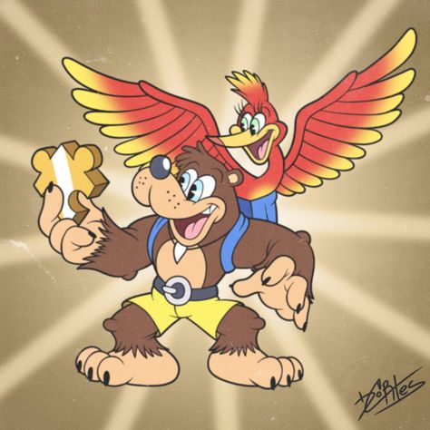 Daniel Cortes (@DannyCortoons) / Twitter Banjo And Kazooie, 1930s Cartoons, Video Game Logic, Fun Video Games, Diddy Kong, Nintendo Super Smash Bros, Banjo Kazooie, Mario Nintendo, Nintendo Art