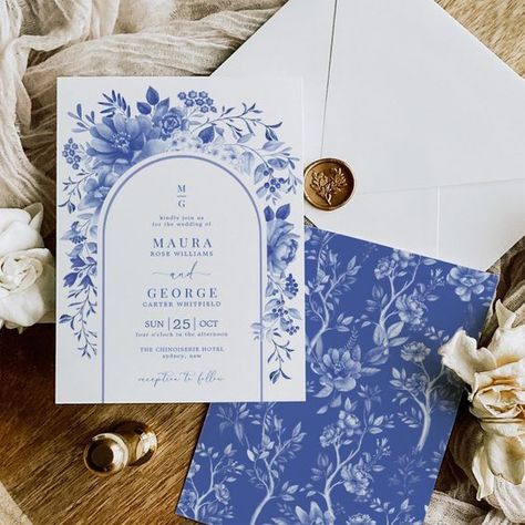 Blue White Chinoiserie Floral Garden Wedding#Elegant #DIYWeddingInv #UniqueInvitations #WeddingInspo
#WeddingIdeas Dream Wedding Invitations, Floral Garden Wedding, Chinoiserie Wedding, Garden Wedding Invitation, White Wedding Theme, Garden Wedding Invitations, Formal Wedding Invitations, Wedding Party Supplies, Blue Wedding Invitations