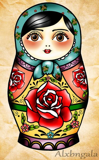 Matryoshka Matryoshka Tattoo, Russian Doll Tattoo, Nesting Doll Tattoo, Tattoo Samples, Doll Tattoo, Stacking Dolls, Art Beat, Babushka Dolls, Russian Nesting Dolls