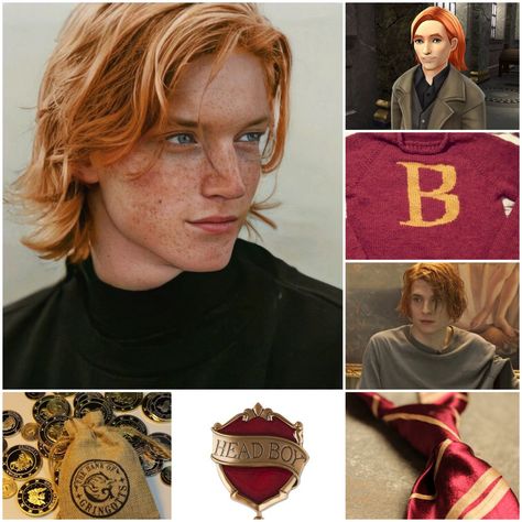 Harry Potter Bill Weasley Fan Art, Bill Weasley Fan Cast, Barnaby Lee Fanart, Weasley Family Aesthetic, Bill Weasley Aesthetic, Bill Weasley Fanart, Hp Visuals, Merula Snyde, Charlie Weasley