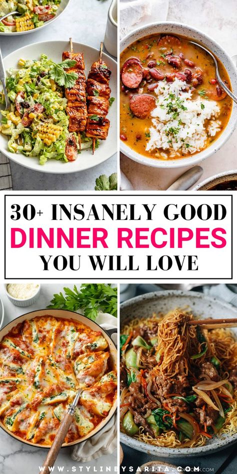 dinner ideas Good Dinner Recipes, New Dinner Ideas, Tasty Dinner Recipes, Dinner Recipes Ideas, Top Dinner Recipes, Dinner Recipes Healthy Family, New Dinner, Baking Hacks, Sunday Dinner Recipes