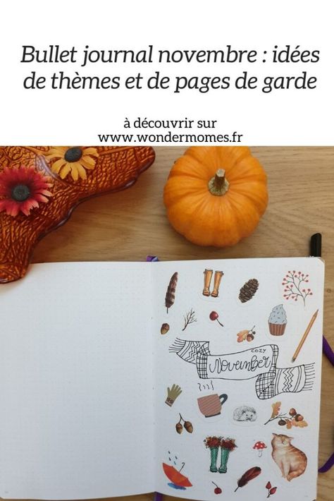 Bullet journal novembre: idées de pages de garde et de thèmes - Wondermomes Bullet Journal Novembre, Blogging, Origami, Bullet Journal, Coin