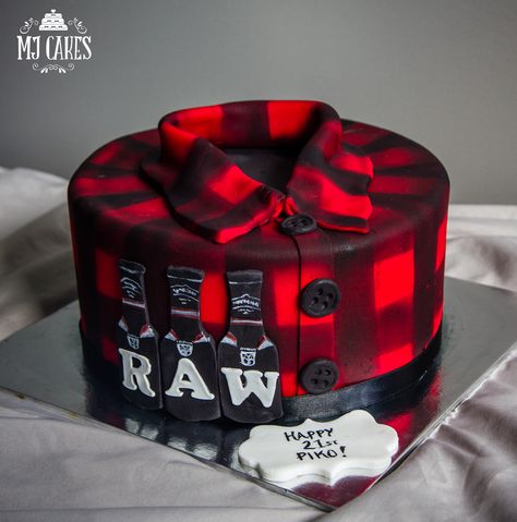 Plaid Shirt Cake on Cake Central Flannel Cake, 30th Birthday Cakes For Men, Plaid Cake, Man Cakes, Baby Reveal Cakes, Cake Design For Men, Red Birthday Cakes, Lumber Jack, Shirt Cake