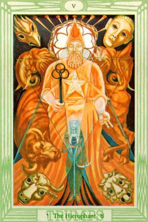 Aleister Crowley Tarot, Super New Moon, Thoth Tarot, The Golden Dawn, All Tarot Cards, Golden Dawn, Occult Books, Aleister Crowley, The Hierophant