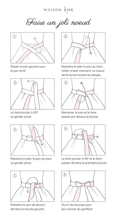 Faire un joli noeud sur une ceinture de cortège en ruban ou une ceinture en tissu. Comment nouer un ruban étape par étape. Medium Length Hair Prom, Simpul Dasi, Diy Belt For Dresses, Diy Clothes Hacks, Bows Diy Ribbon, Seni Dan Kraf, Hair Indian, Diy Fashion Hacks, Hair Prom