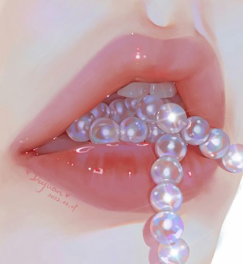 Anime Lips, Lips Drawing, Lip Art, Dreamy Art, Girly Art, Funky Art, Pastel Aesthetic, الرسومات اللطيفة, Cartoon Art Styles