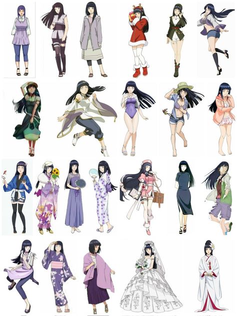 Hinata Outfit, Rin And Sesshomaru, Anime Version, Naruto Cute, Naruto Oc, Naruto Girls, Naha, Hinata Hyuga, Naruto Art