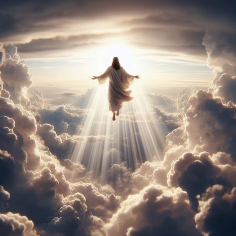 Jesus Ascending Into Heaven, Jesus Ascension, Jesus 2024, Ascension Of Jesus, Jesus Love Images, Jesus Christ Illustration, Church Photography, Ascension Day, Lion Of Judah Jesus