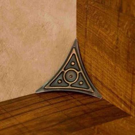 What Are Stair Dust Corners? - The Craftsman Blog Stair Corner Dust Cover, Corner Dust Guards, Victorian Stair Dust Corners, Dust Corners, Brass Corner Guards, Earth Genasi, Winchester Mystery House, Wooden Objects, Stair Rods