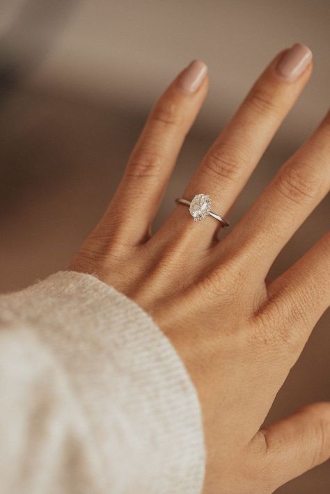 Flare Ring, Halo Moissanite Engagement Ring, Future Engagement Rings, Oval Moissanite, Oval Engagement, Simple Engagement Rings, Dream Engagement, Dream Engagement Rings, Silver Wedding Rings