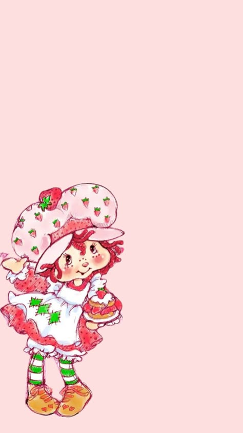 Strawberry Shortcake Cartoon Wallpaper, Strawberry Shortcake App Icon, Aesthetic Strawberry Wallpaper, Strawberry Shortcake Wallpaper, Clipboard Ideas, Strawberry Wallpaper, Strawberry Nails, Strawberry Shortcake Cartoon, Free Printable Stationery