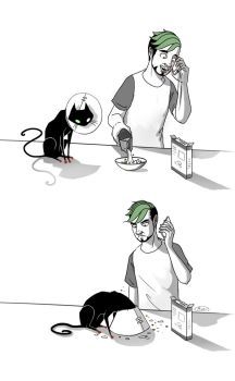 NOM NOM by maskman626 Ego Drawing, Antisepticeye Fanart, Batim Fanart, There Is No Spoon, Jacksepticeye Memes, Anti Jacksepticeye, Darkiplier And Antisepticeye, Famous Youtubers, Jack And Mark