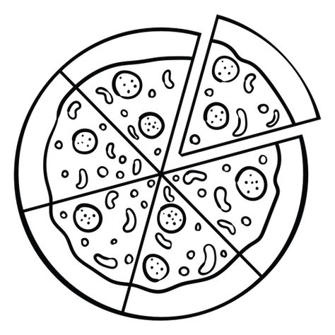 Pizza Blanca, Pizza Coloring Page, Pizza Clipart, Pizza Icon, Pizza Drawing, Pizza Vector, Icon Transparent, Pizza Art, White Pizza