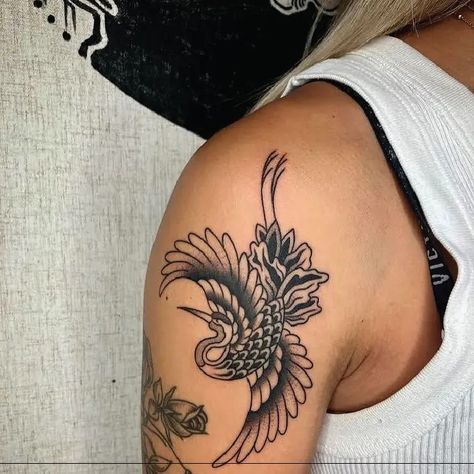 Traditional Black Peacock Animal Blackwork Dotwork Tattoo Idea & Design on Shoulder Traditional Black Peacock Tattoo Done By Vagabond Tattoo, Cowgirl Tattoos, Peacock Tattoo, Black Peacock, Dotwork Tattoo, London Tattoo, Original Tattoos, Book Tattoo, Idea Design