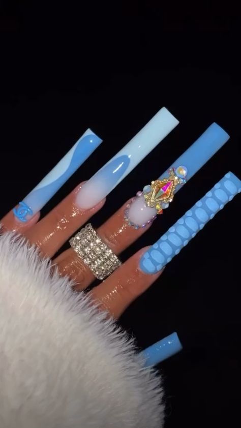 Glitter Nails Acrylic, Tapered Square Nails, Acrylic Toe Nails, Ombre Acrylic Nails, Nails Design With Rhinestones, Glow Nails, Exotic Nails, Long Acrylic Nails Coffin, Long Square Acrylic Nails