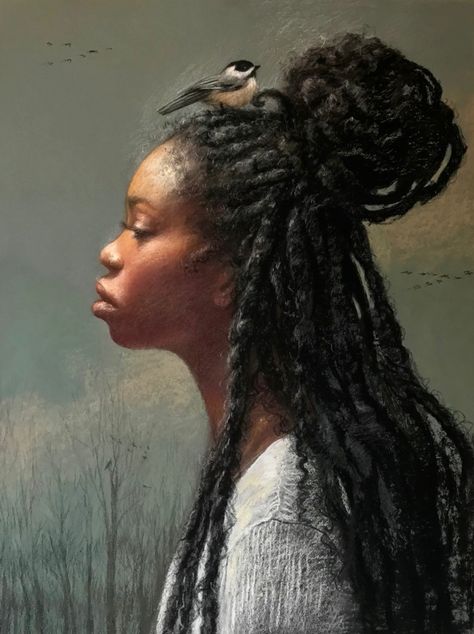 Pastel Portraits, Afrocentric Art, Black Art Painting, Black Art Pictures, Afro Art, Sketch Painting, Ethereal Art, African American Art, Art Kids