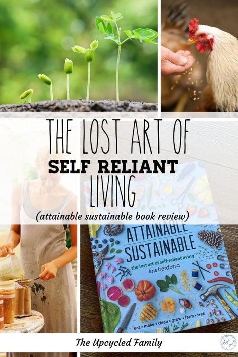 Do you want to be finding a path to a more self-reliant life but it all seems to complicated or out of reach for you? Attainable Sustainable: the lost art of self-reliant living is a book for you. Packed full of DIY’s and easy tips to being more self reliant no matter where you live. #attainablesustainablebookreview #selfreliantliving #homesteadbooks #sustainability #sustainableliving #books #bookreview #attainablesustainable Self Reliant Living, Homestead Journal, Self Sustainable Living, Homesteading Books, Environmental Club, Self Sustaining Home, Crunchy Living, Attainable Sustainable, Self Sustaining