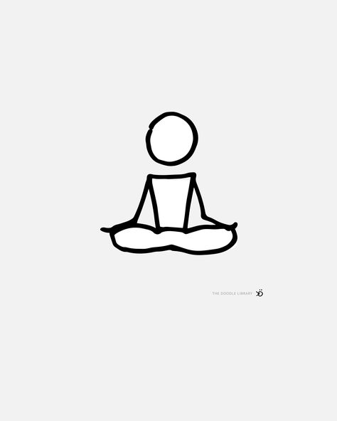 meditating block figure #Om #meditation #mindfulness #linedrawing #handdrawn #freeSVGdownload Meditation Pose Drawing, Meditation Doodle, Relaxation Drawing, Meditation Drawing, Active Poses, Beautiful Easy Drawings, Line Drawing Tattoos, Om Meditation, Meditation Pose