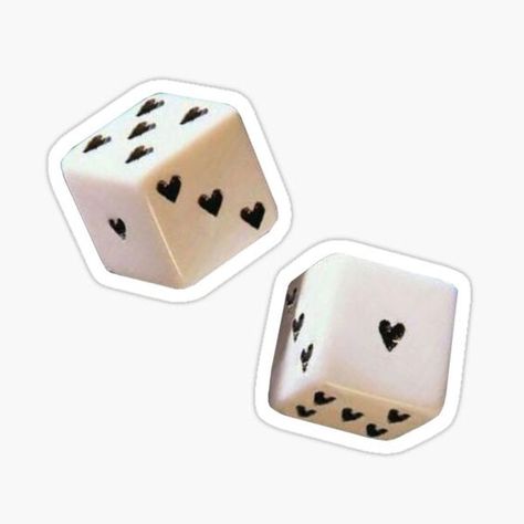 Aesthetic Heart Dice Sticker for Sale by cemetery girl #StickerCollection Dice Aesthetic, Heart Dice, Maya Design, Aesthetic Heart, Candy Stickers, Dinosaur Stickers, Easter Stickers, Stickers Aesthetic, Watercolor Graphic