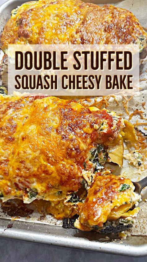 Sarah M Lasry - EASY RECIPES & TRAVEL | Double Stuffed Butternut Squash Cheesy Bake This recipe is legit, for me, tastier and easier to make for dinner then Lasagna. I actually… | Instagram Stuffed Butternut Squash, Stuffed Butternut, Sheet Spray, Kosher Cooking, Vegetarian Main Dishes, Butternut Squash Recipes, Pasta Dinner Recipes, Spinach And Cheese, Pasta Dish