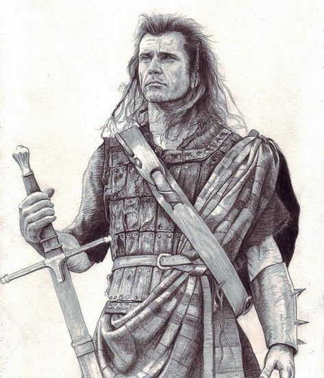 William Wallace Braveheart, Templar Knight Tattoo, Scotland Tattoo, Brave Movie, Scottish Warrior, Knight Tattoo, Warrior Drawing, Groot Marvel, William Wallace