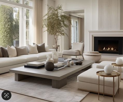 Blue Accent Living Room, Quiet Luxury Interior Design, Timeless Fireplace, Sofa Designs For Living Room, White Modern Living Room, Modern Sitting Room, Lebanese House, Stylish Living Room Ideas, Designs For Living Room