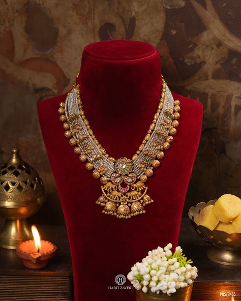 Shree - Festive Jewels’24 Elevate your festive look with the exquisite pairing of a 22kt gold heritage choker and lariat necklace, designed to capture the beauty of tradition with a modern twist. Address: Harit Zaveri Jewellers, Ground Floor, Akshar Complex, Shivranjani, Ahmedabad - 15 Contact: +919023724779 22kt Gold | Diamond | Polki Bridal & Dailywear Jewellery Follow @haritzaverijewellers_dailywear for Daily Wear Gold & Diamond Jewellery. Experience the Promise of Right Price on eve... Bridal Necklace Designs, Neck Pieces Jewelry, Gold Jewellry, Diamond Pendant Sets, Heritage Jewellery, Jewelry Design Drawing, Diamond Pendants, Gold Designs, Festive Look