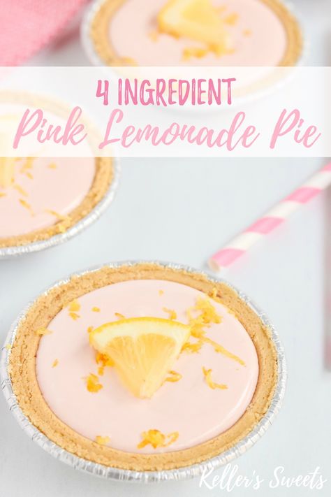 Pink Lemonade Pie 3 Ingredients, Mini Pies Easy Graham Crackers, Orange Cream Mini Pies, Mini Graham Cracker Crust Pies, Mini Pies With Graham Cracker Crust, Easy Mini Pies, Muffin Tin Desserts, Pink Lemonade Pie, Mini Pie Recipes