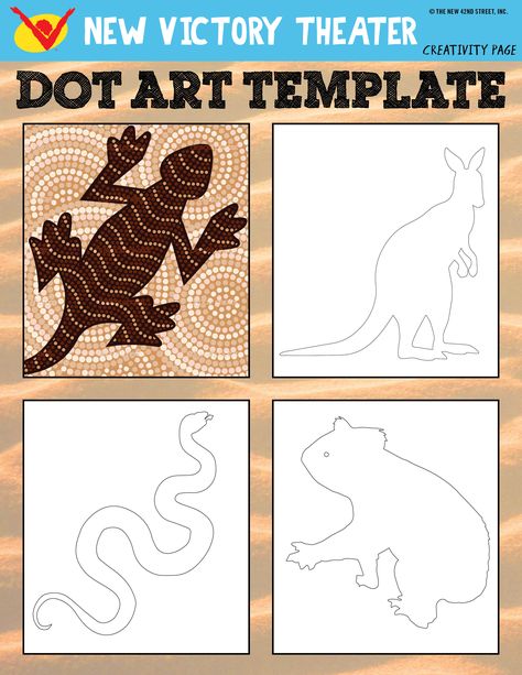 Aboriginal Dot Art Template, Australia Art For Kids, Nadoc Craft, Aboriginal Activities, Aboriginal Animals, Aboriginal Art For Kids, Dotted Art, Indigenous Australia, Teaching Culture