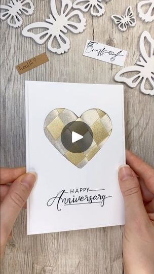 30K views · 1.4K reactions | Ok so I know it’s quite simple, but I love the shine of the heart, plus it feels so nice and soft 😁😁

Anyway, hope you like it 😊💗

#cardmaking #scrapbooking #handmade #greetingcards #cardmakersofinstagram #cutediy #papercrafting #diy | Katharina Tarta Crafts | Benson Boone · Beautiful Things (Piano Instrumental) Simple Anniversary Card, Anniversary Cards Handmade Diy Simple, Wedding Cards Handmade Simple, Wedding Anniversary Card Ideas, Anniversary Cards Handmade Diy, Wedding Anniversary Cards Handmade, Card Maps, Anniversary Cards Handmade, Benson Boone