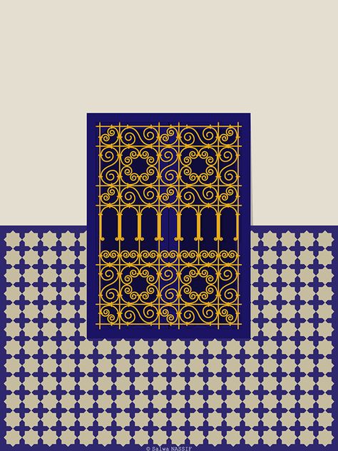 Arabic Pattern Design, Moroccan Window, Window Illustration, Islamic Art Canvas, Floral Cards Design, Moroccan Art, Arabic Pattern, Moroccan Pattern, Islamic Design