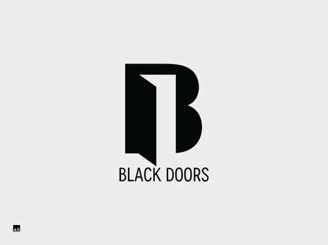 Black Doors | Logo design Open Door Logo Design, Door Logo Design Ideas, Magazine Logo Design, Door Logo Design, I Logo Design, Doors Logo, Office Logo Design, B Logo Design, Window Logo