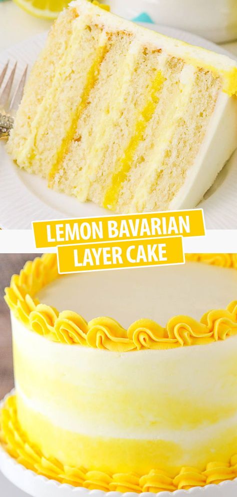 Easy Lemon Cake Recipe, Easy Lemon Cake, 11 Cake, Delicious Lemon Cake, Lemon Cake Easy, Recipe With Lemon, Moist Lemon Cake, Lemon Layer Cakes, Curd Filling