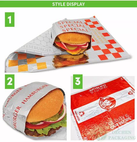 Burger Foil Paper Burger Wrap Aluminum Foil How To Wrap Burger With Paper, How To Wrap A Burger In Paper, Burger Paper Wrap, Burger Wrapping Paper, Burger Wrap, Styrofoam Plates, Food Wrapping Paper, Grab Food, How To Wrap