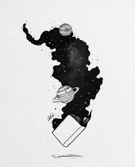 Muhammed Salah, Stars Space, Space Universe, Digital Designer, White Stars, Love Black, Ink Drawing, Planets, Illustrator