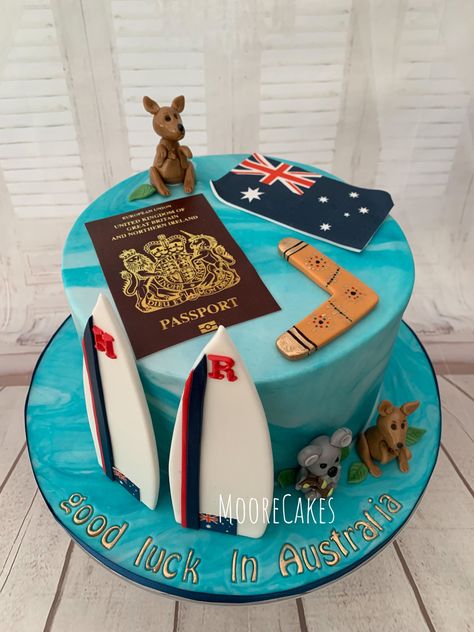 Australia Birthday Cake, Aussie Party, Lion Birthday Cake, Australia Cake, Travel Cake, Lion Birthday, Australia Day, Theme Cake, Themed Cakes