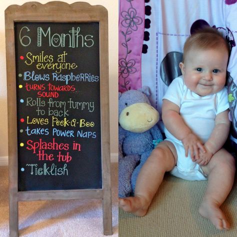 6 Months Baby Chalkboard 6 Month Quotes Baby, 6th Month Birthday Ideas, 6 Months Birthday Decoration Ideas, Half Birthday Party Ideas, 6 Month Baby Picture Ideas Boy, Six Month Birthday, Half Birthday Baby, Half Birthday Party, 6 Month Baby Picture Ideas