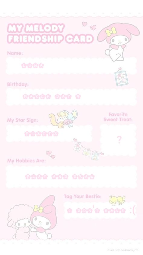 Kawaii Restaurant, Silly Templates, Me Template, About Me Template, Character Sheet Template, Restaurant Names, Sheet Template, Pen Pal, Friendship Cards