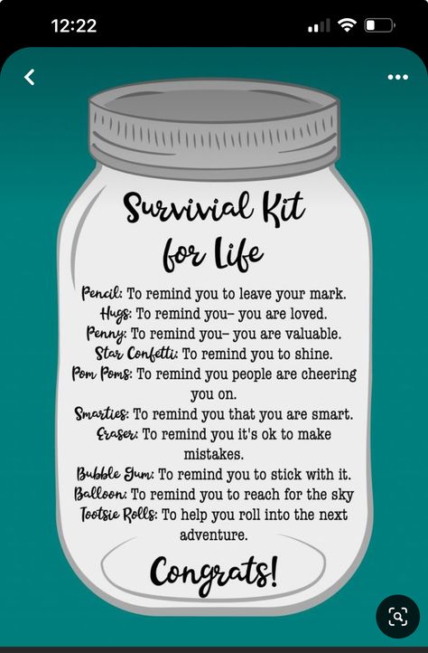 Funny Survival Kit Ideas, Survival Kit Ideas, Survival Kit Gifts, Star Confetti, Kit Ideas, You Are Smart, Tootsie Roll, Survival Kits, Bad Day